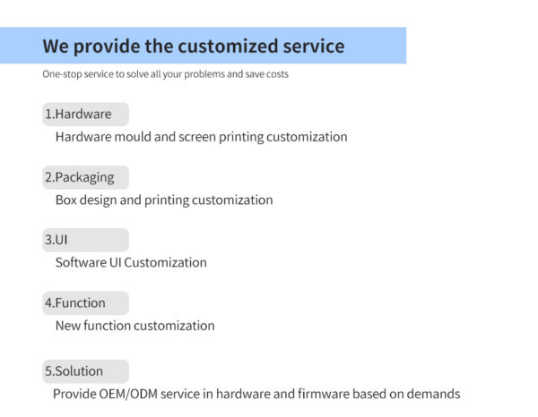 OEM/ODM - We Provide The Best Known Customised Service