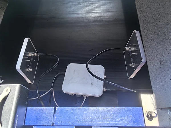 Smart port wireless network for inspection robots at the Caofeidian Port coal conveyor.