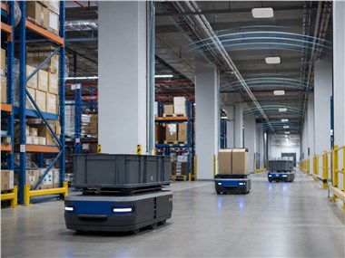 AGV and mobile robots using industrial WiFi roaming