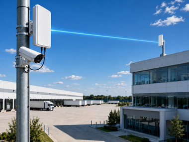 Outdoor WiFi bridge providing CCTV video backhaul