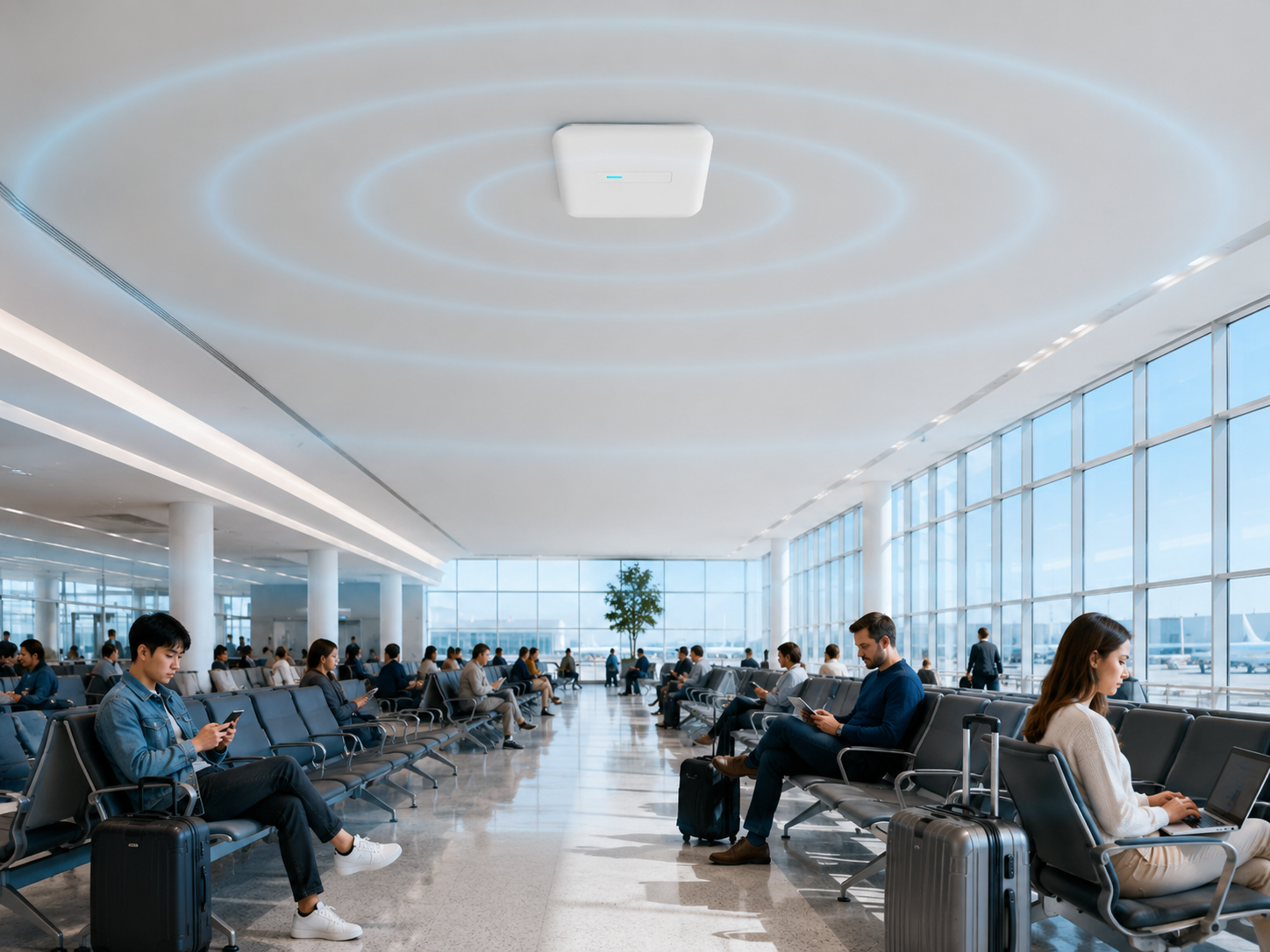 Public venue WiFi access point supporting connected visitors