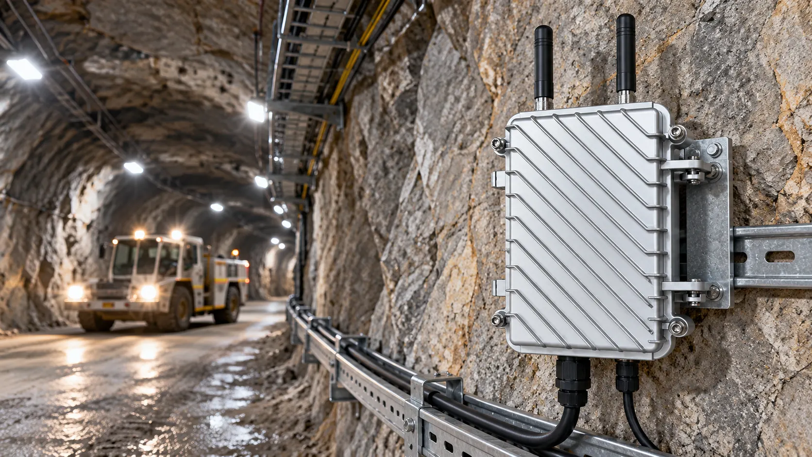 IP67 industrial Wi-Fi 6 access point for non-hazardous underground gold and hard rock mine connectivity